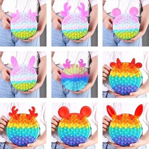 2021 Super Big Size Macaron Bag Push Bubble Toys Squishy Stress Reliever Toys Anti-stress Rainbow Fidget Toys Christmas Gifts#20