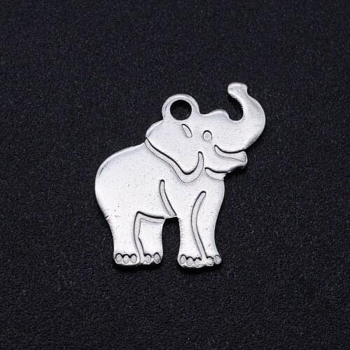 5pcs/lot 100% Stainless Steel Elephant DIY Charm Pendant Wholesale Necklace Pendants Accept OEM Order Jewelry Making Charms