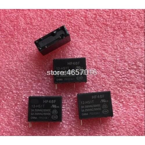 5pcs/Lot Relay HF46F 12-HS1T 46F-12V-3A
