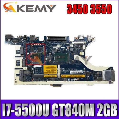 Akemy I7-5500U 840M 2GB FOR DELL Latitude E7450 Motherboard ZBU11 LA-A963P CN-0KVR03 KVR03 Mainboard 100% tested