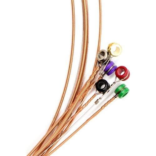 Orphee 6pcs/set Acoustic Guitar Strings Cooper Silver Plated Hexagonal Carbon Steel Core Guitarra Strings Guitar Accessories