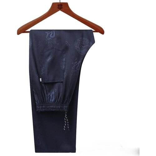 Chinese Traditional Bottoms Hanfu Wu Shu Kung Fu Pants Men Summer Trousers Elastic Waist Pants Practice Performance Wear SL2985