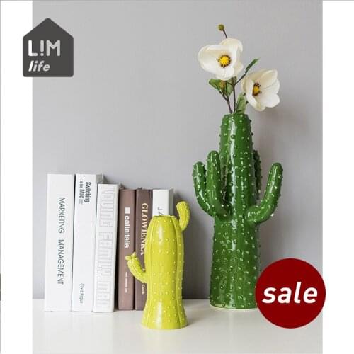 Cacturs Ceramic Vase Home Party Deco Creative Flower Vase Weddig Flower Pot Planters