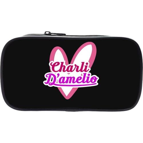 Charli Damelio Pencil Case Boys Pencil Box Kids Zipper Pen Bag Children Students Pencil Bag School Supplies Girls Makeup Box