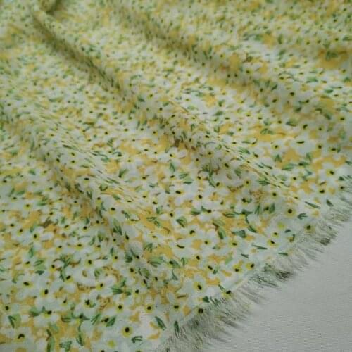 Flower Dress Fabric Scarf Skirt Fabric Chiffon Small Flower Breathable Scarf Blouse DIY craft Fabric