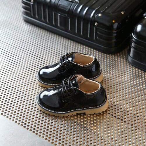 New Children Shoes Fashion For Child Size 21-36 British Style For Boys Pu Leather Shoes Waterproof Winter Kids Shoes Girls Boots