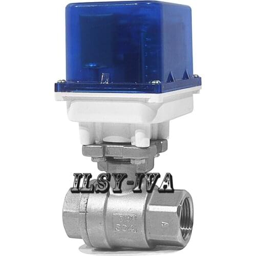 DN20 two way fixed-type electric valve,DC12V/24V Stainless steel electric valve
