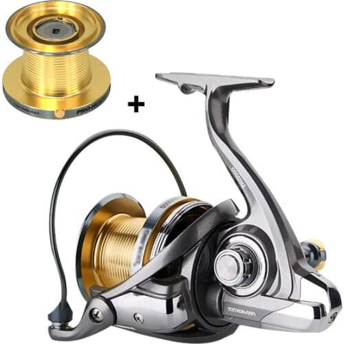 TEUKIM Double Spool Spinning Reel 8000 10000 12000 Gear Ratio 4.7:1 Reels Carp Saltwater Reel Metal Spool Spinning Wheel