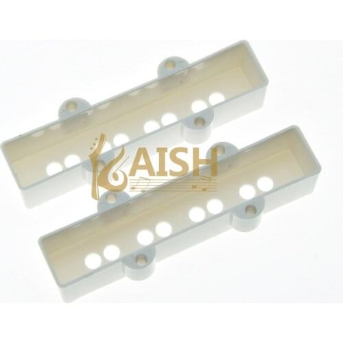 KAISH Set of 2 White Jazz J Bass 4 String Pickup Covers Neck and Bridge Cover