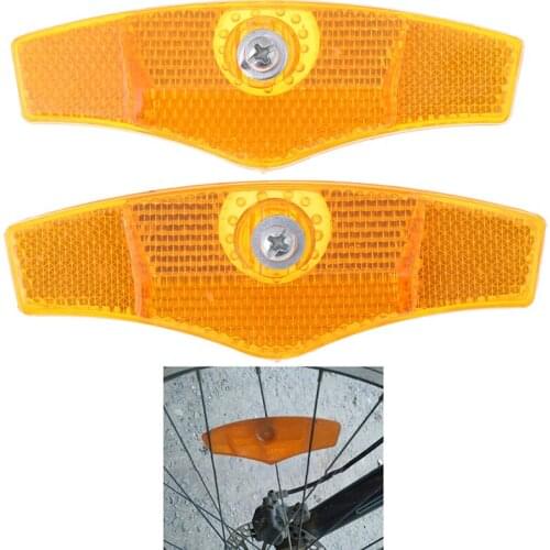 2Pcs Yellow Mountain Bike Spokes Reflective Strips Bicycle Reflectors Bicycle Warning Lights Wheel Lights Spoke Lights