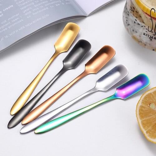 Creative Long Handled Stainless Steel Coffee Spoon Stirring Ice Cream Dessert Tea Spoons For Kitchen Accessories Gadget