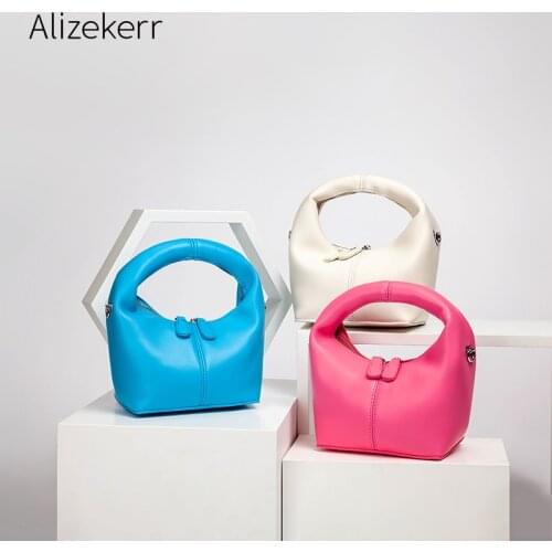 Cute Small Hobos Handbag 2021 New Summer Solid Soft Crossbody Bag Female Kawaii Purses And Handbags Top Quality Fashion Casual