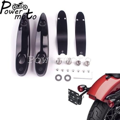 Motorcycle Rear Turn Signal Relocation Kits for Harley Softail FLFB FLSL FXBB FXBR FXLR FXBRS 2018-Up Indicator Bracket Holder