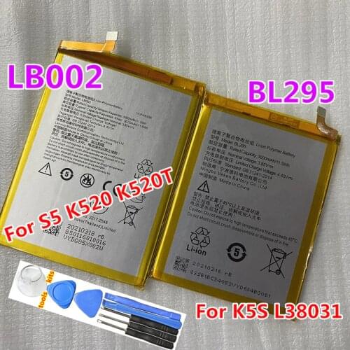 New High Quality BL295 / LB002 Battery For Lenovo L38031 K5S K9 / S5 K520 K520T Mobile Phone Batteries