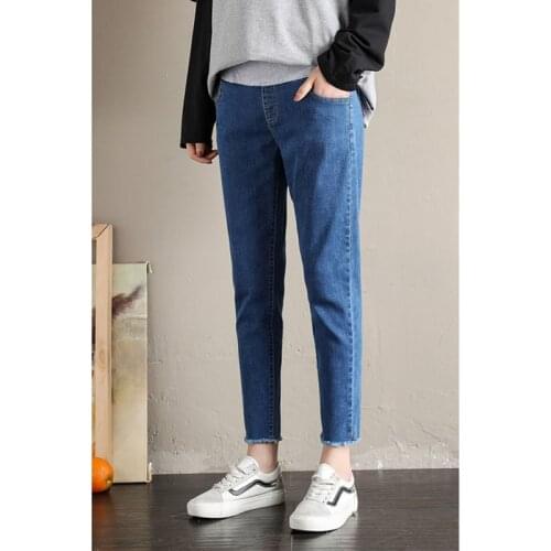Autumn Denim Jeans Maternity Pants For Pregnant Women Clothes Casual High Waist Abdominal Pregnancy Jeans Trousers Clothing