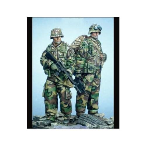 1/35 stand in 1990 Set - modern warrior stand Resin figure Model kits Miniature gk Unassembly Unpainted