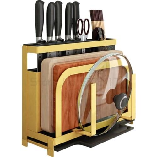 Kitchen utensils knife storage shelf multi board chopping board rack chopsticks cage vegetable knife rack knife base shelf
