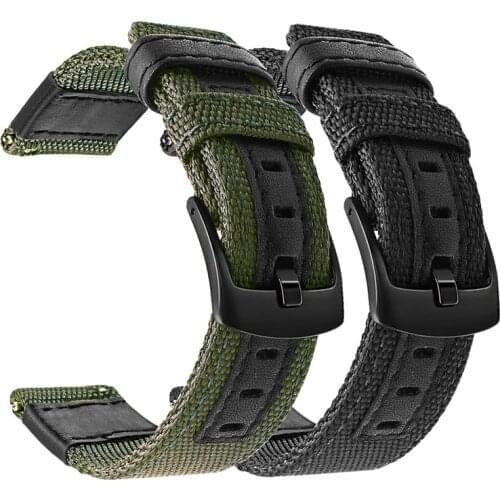 Nylon Strap For Samsung Galaxy Watch 3 45mm 41mm/Active 2 46mm/42mm Gear S3 Frontier 20mm 22mm Bracelet Huawei GT/2/2e Band