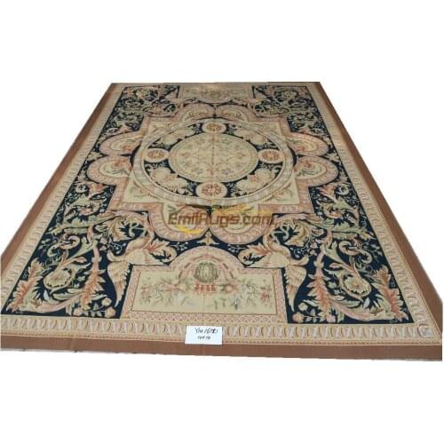 Wool aubusson rugs living room en 305CMX427CM (10 'X 14') YM16gc156aubyg6