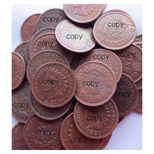 US A set of(1859-1909) 53pcs Indian Cent Copper Copy Decorate Coin