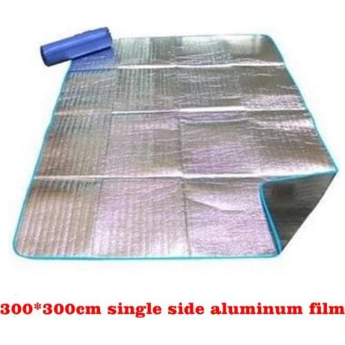 300*300 super large single side aluminum film moistureproof pad, camping ground cloth for sale