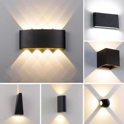 Led Wall Lamp Modern Indoor Stair Lights Fixture Bedside Loft Living Room Up Down Home Hallway LED Garden Porch Light