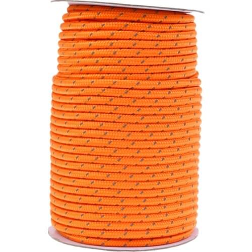 MagiDeal Outdoor 5mm 50m Reflective Guyline Camping Tent Rope Guy Line Cord Paracord for Climbing Fishing Rafting Accessories