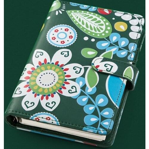 Binder A6 Notebook with Ring Spiral Diary Journal Sketchbook Set Office Weekly Agenda Planner Organizer Note Book School Notepad