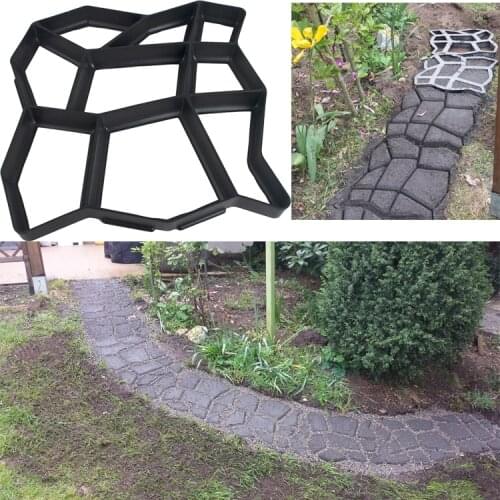 Garden Decoration DIY Path Maker Concrete Molds Cement Mold Concrete Cement Stone Walk Paving Paver Reusable Concrete Brick Mold