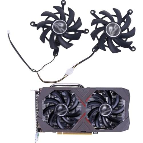1 Pair 4Pin Video Graphics Card Cooler Fan for Colorful GeForce GTX 1660 Ti 1650 C90F