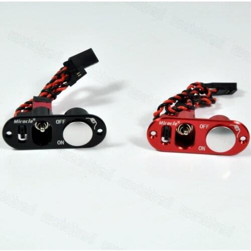 Miracle 2A-20A DC Heavy Duty Single Power Switch With Fuel Dot For RC Plane Servo