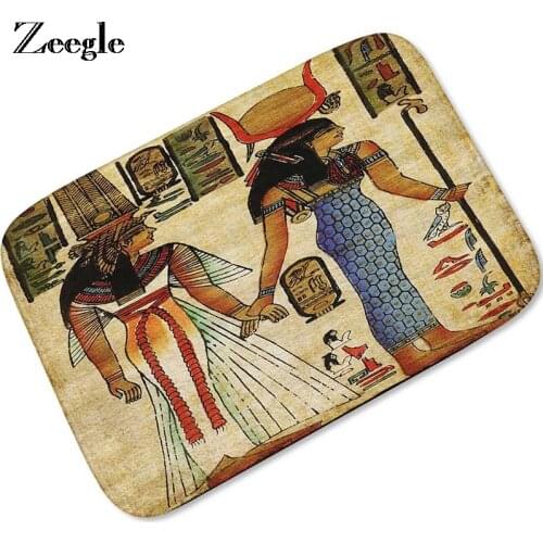 Zeegle Door Mat Indian Woman Pattern Floor Mat Kitchen Area Rug Kid Bedroom Foot Pad Home Decor Bath Rug
