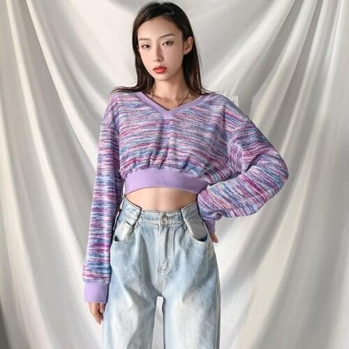 Womens Corduroy contrast line Yoga sweater outdoor breathable simple running top knitted waist elastic fitness training suit