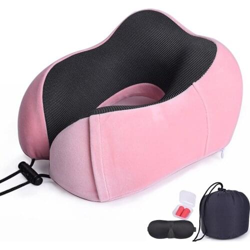 1PCS U Shaped Memory Foam Neck Pillows Soft Slow Rebound Space Travel Pillow Solid Neck Cervical Healthcare Bedding DropShipping