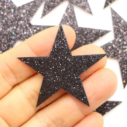 10pcs/lot Glitter Star Patches Sew Iron On Sticker Badge Clothes Applique Bag Fabric DIY Craft Sewing Accessories Home Supplies
