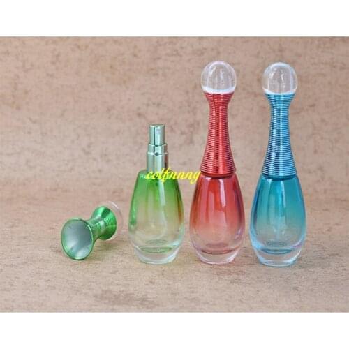 100pcs/lot Fast shipping 20ML Portable perfume bottle Glass atomizer Toner water spray bottles 6 colors