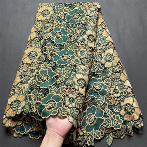 2021Latest High Quality African Nigerian Tulle Lace Fabric Embroidery Party Dress Sequins French Guipure Prom Wedding Cotton