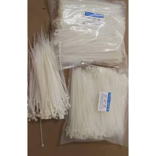 4*200MM 500Pcs/bag Nylon Cable Ties Self-locking Plastic Nylon Tie White Fastening Strap Cable Zip Tie Fastening Zip Wraps Strap