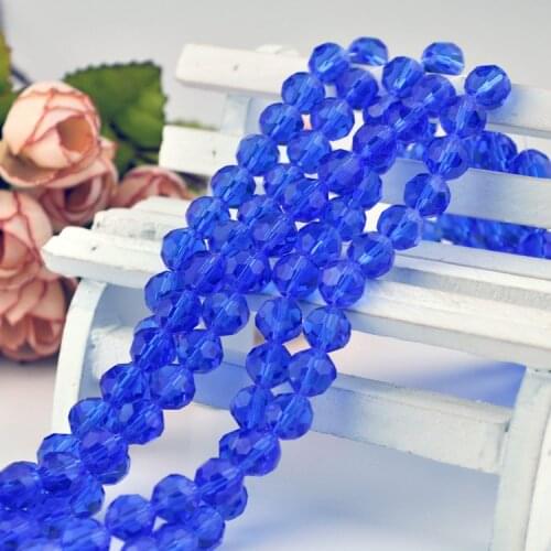 Free Shipping!! 8mm Top Quality Royal Blue Color Crystal Glass Loose Spacer Charm Beads 140pcs/lot
