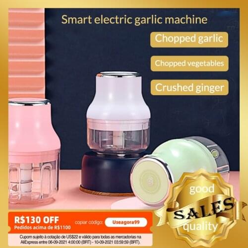 Electric Garlic Masher Household Portable Garlic Press Device Rechargeable Mini Meat Grinder Baby Complementary Food Mixer