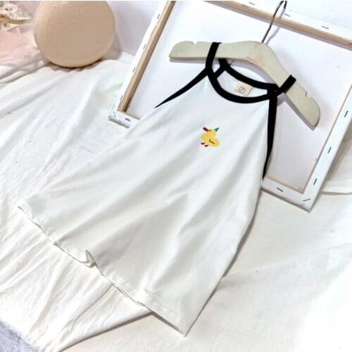 Summer 2020 Casual Cartoon Tops Solid Top For Girls High Quality Fashion Clothes