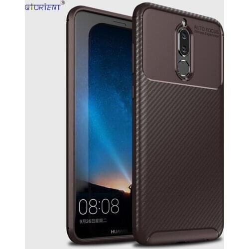 For Huawei Nova 2i Matte Cover Mate 10 Lite Soft Silicone Shockproof Case RNE-L21 RNE-L23 Carbon Fiber Fitted Funda RNE L21 L22