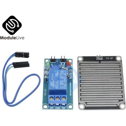 12V Raindrops Controller Module Rain Drop Sensor Relay Module For Arduino Foliar Moisture M35 Monitor Weather Module