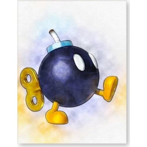 Carton Mario DIY Embroidery 11CT Cross Stitch Kits Craft Cotton Thread Printed Canvas Home Decoration For Living Room Wholesale