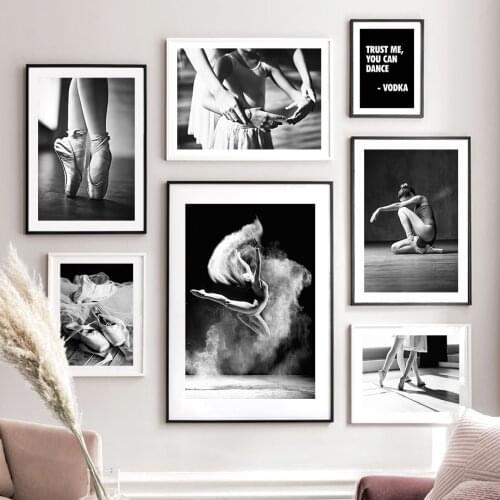Wall Art Canvas Painting Window Light Shadow Ballet Dancer Girl Nordic Posters And Prints Wall Pictures For Living Room Decor