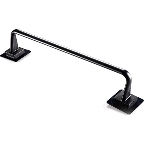 Self Adhesive Wall Mounted Bathroom Towel Bar Shelf Rack Holder Toilet Roll Paper Hanging Hanger 2 Size