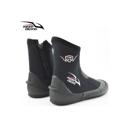 KEEP DIVING 5MM Neoprene Scuba Diving Boots Water Shoes Vulcanization Winter Cold Proof High Upper Warm Fins Spearfishing Shoes