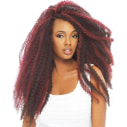 Pure Color Afro Kinky Marley Braids Crochet Hair Soft Cuban Twist Braiding Hair 8/18Inch Synthetic Hair Braiding
