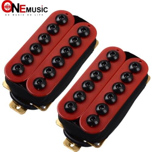 Adjustable Metal Double Coil Electric Guitar Pickups Humbucker Punk Red