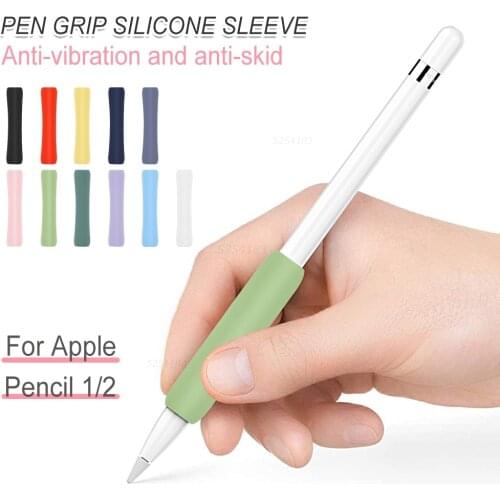 Silicone Stylus Cover Protective Sleeve Wrap For Apple Pencil 1/2 Shockproof Anti-scratch Non Slip ​Touch Screen Pen Grip Case